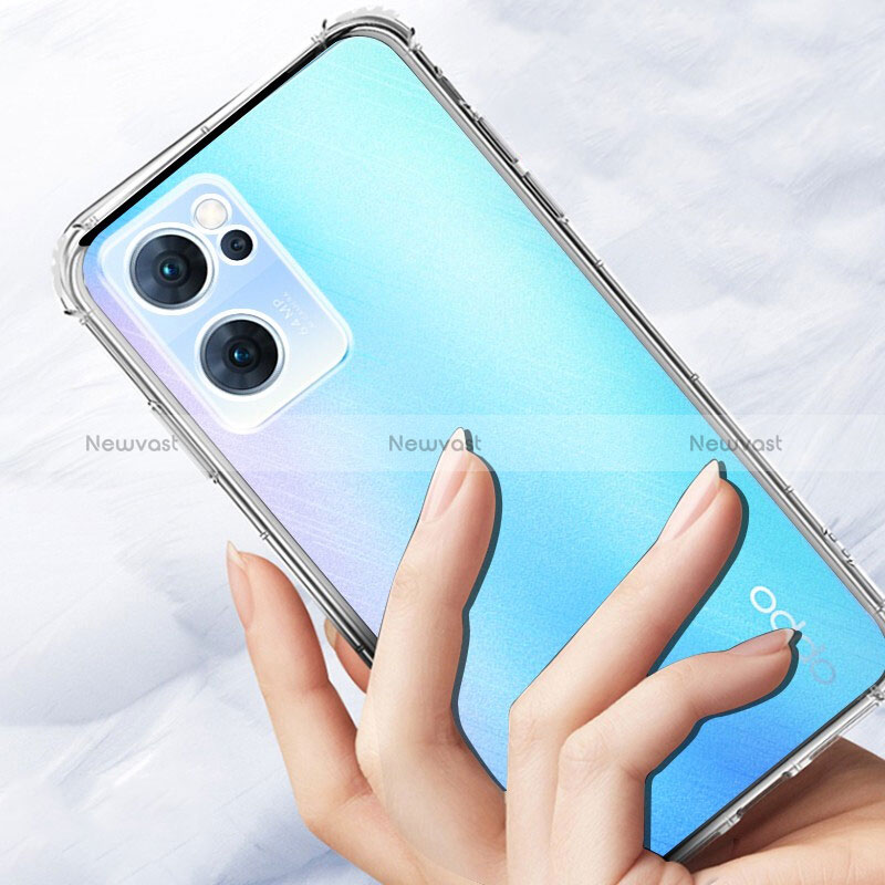 Ultra-thin Transparent TPU Soft Case T04 for Oppo Reno7 5G Clear