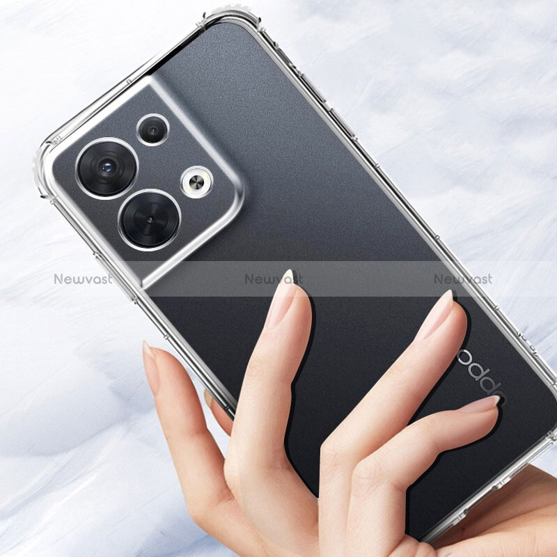 Ultra-thin Transparent TPU Soft Case T04 for Oppo Reno9 5G Clear