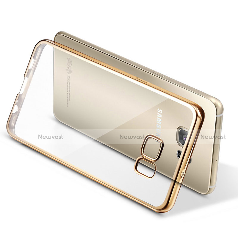 Ultra-thin Transparent TPU Soft Case T04 for Samsung Galaxy S6 SM-G920 Gold