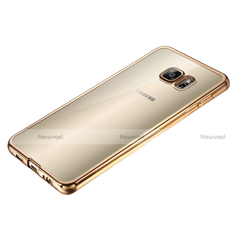 Ultra-thin Transparent TPU Soft Case T04 for Samsung Galaxy S6 SM-G920 Gold
