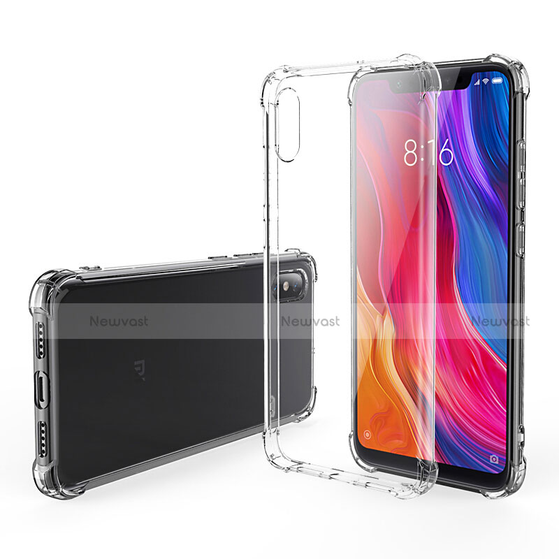 Ultra-thin Transparent TPU Soft Case T04 for Xiaomi Mi 8 Screen Fingerprint Edition Black