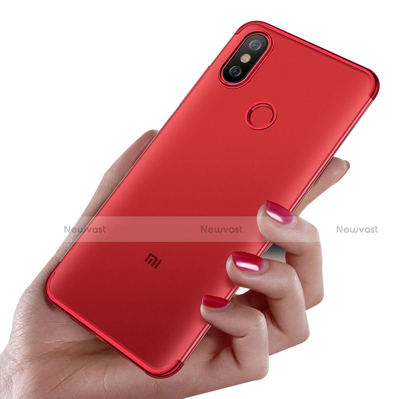 Ultra-thin Transparent TPU Soft Case T04 for Xiaomi Mi A2 Red