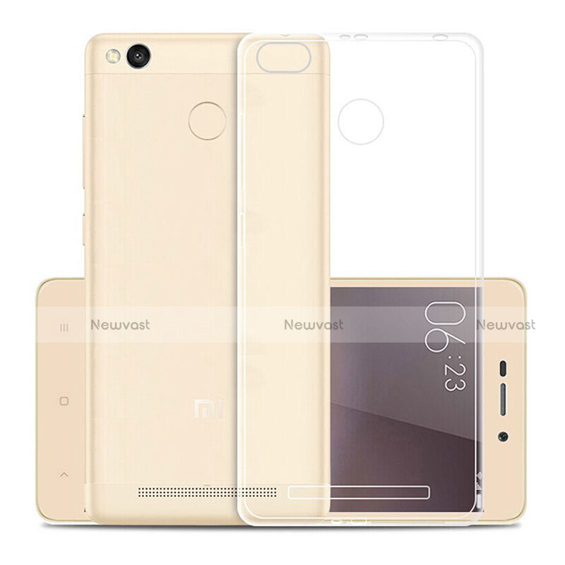 Ultra-thin Transparent TPU Soft Case T04 for Xiaomi Redmi 3 Pro Clear