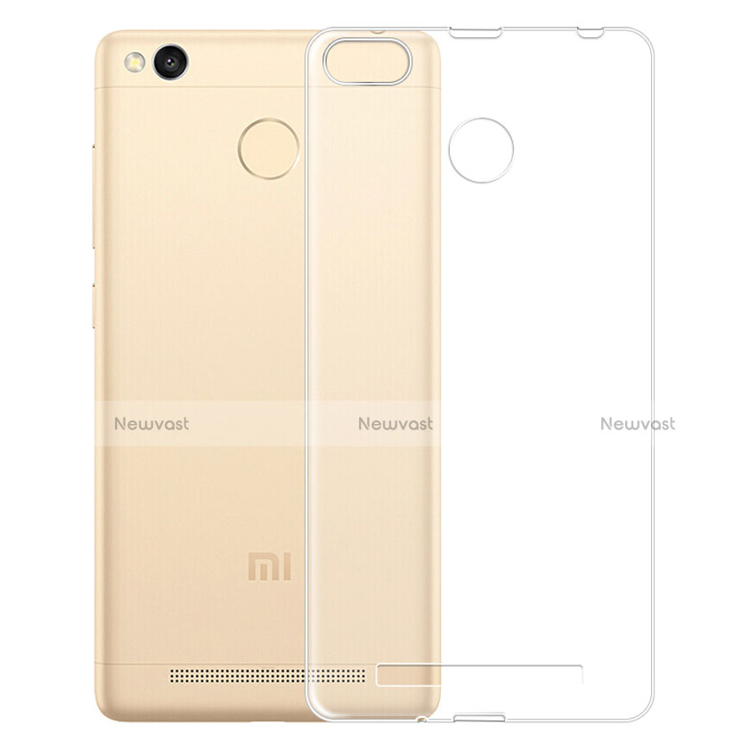 Ultra-thin Transparent TPU Soft Case T04 for Xiaomi Redmi 3X Clear