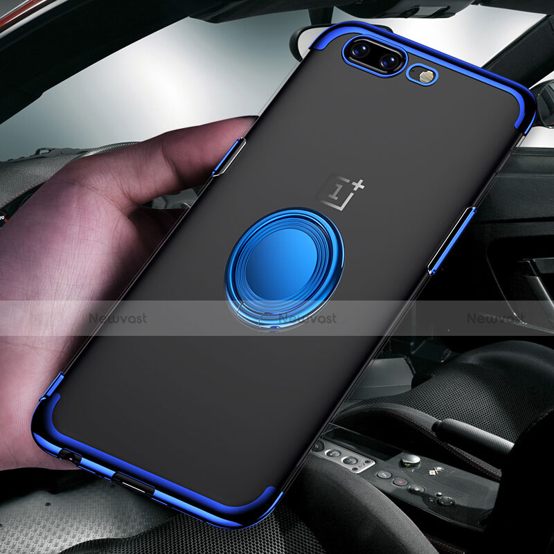 Ultra-thin Transparent TPU Soft Case T05 for OnePlus 5 Blue