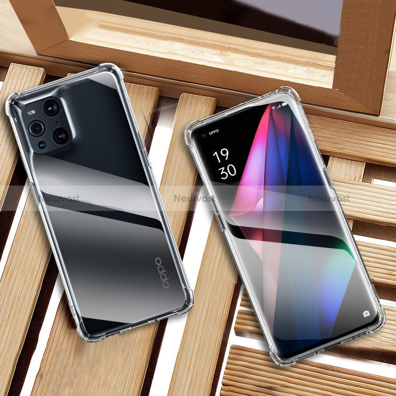 Ultra-thin Transparent TPU Soft Case T05 for Oppo Find X3 5G Clear
