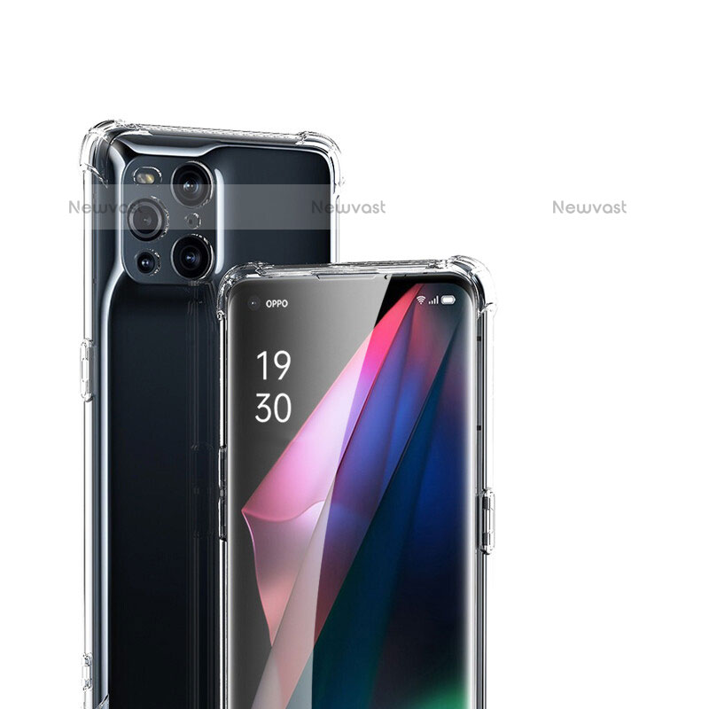 Ultra-thin Transparent TPU Soft Case T05 for Oppo Find X3 Pro 5G Clear