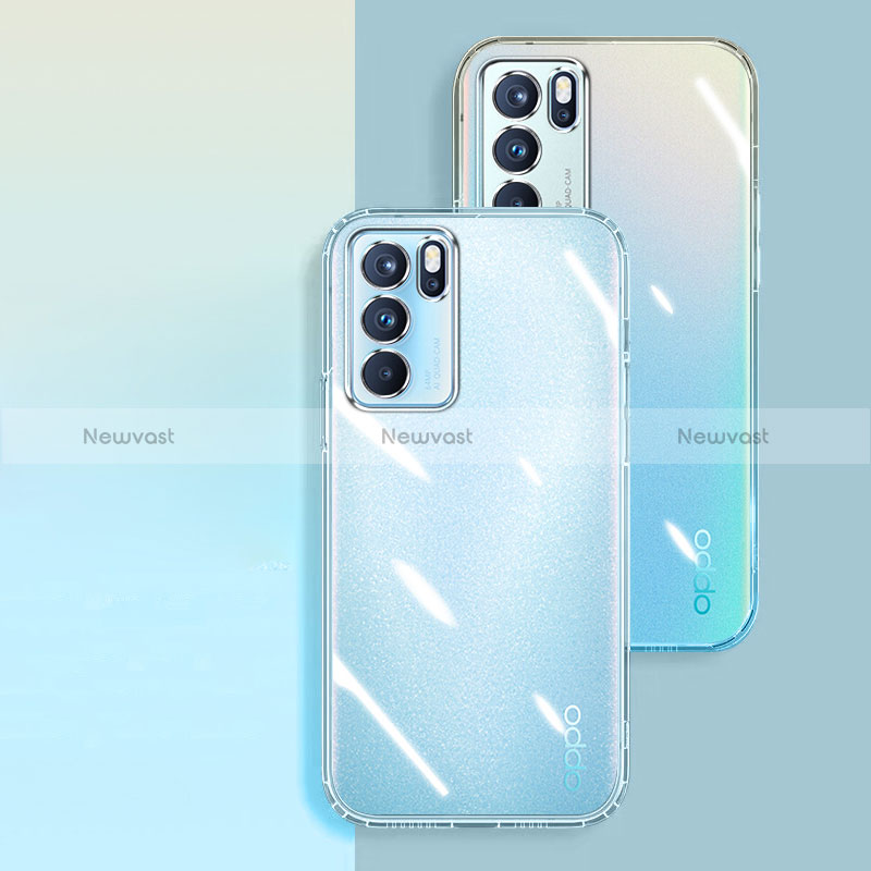 Ultra-thin Transparent TPU Soft Case T05 for Oppo Reno6 Pro 5G India Clear