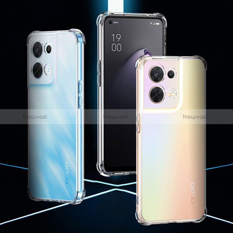 Ultra-thin Transparent TPU Soft Case T05 for Oppo Reno8 Pro 5G Clear