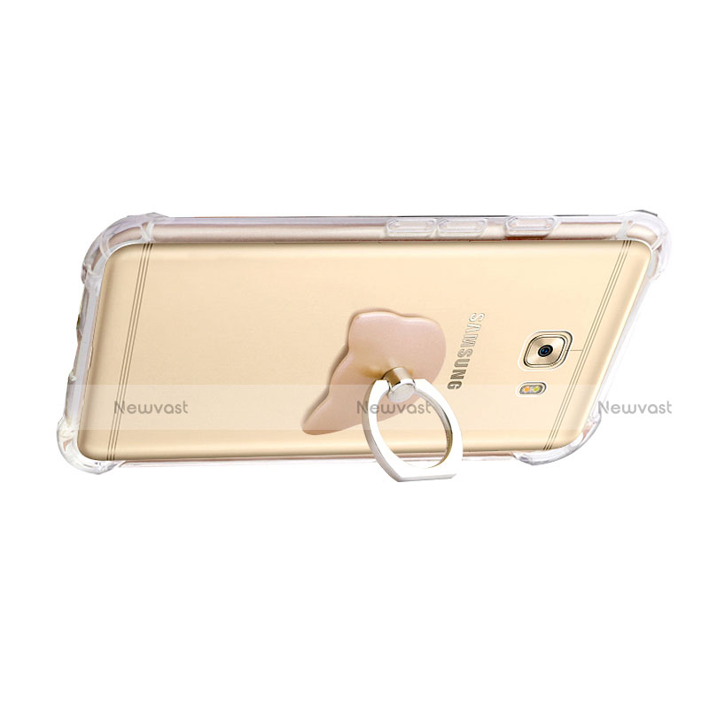 Ultra-thin Transparent TPU Soft Case T05 for Samsung Galaxy C7 Pro C7010 Gray