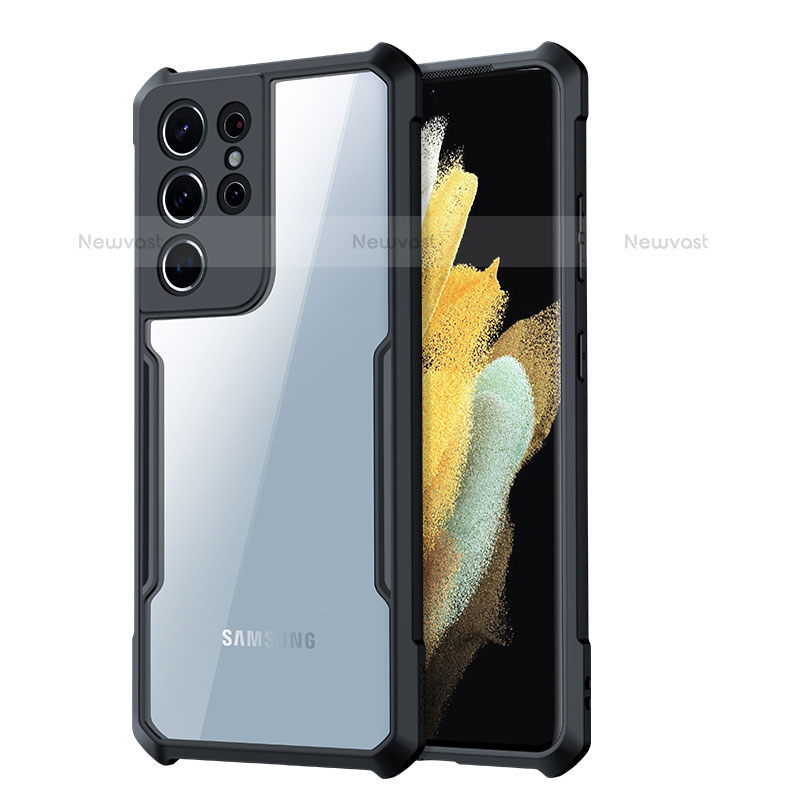 Ultra-thin Transparent TPU Soft Case T05 for Samsung Galaxy S21 Ultra 5G Black