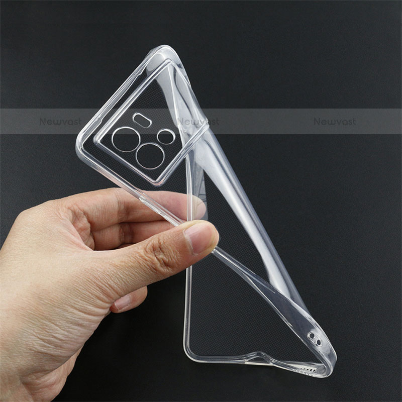 Ultra-thin Transparent TPU Soft Case T05 for Vivo iQOO 9 5G Clear