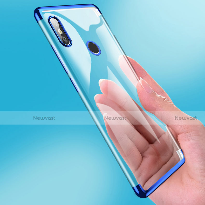 Ultra-thin Transparent TPU Soft Case T05 for Xiaomi Mi 8 Blue
