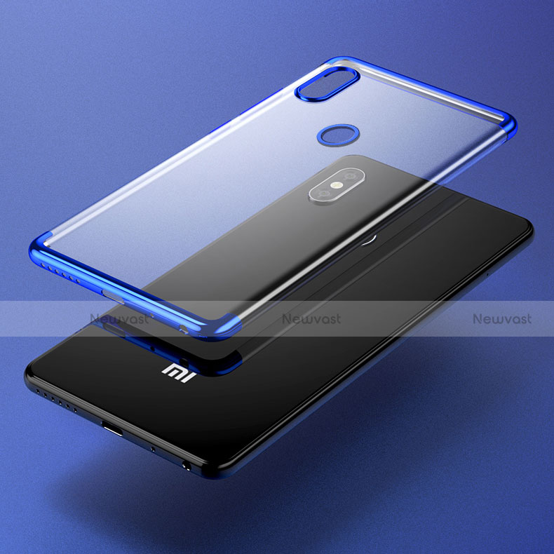 Ultra-thin Transparent TPU Soft Case T05 for Xiaomi Mi 8 Blue