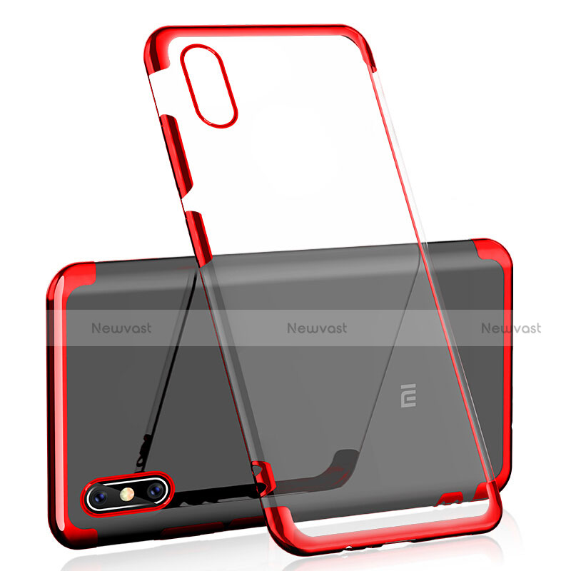 Ultra-thin Transparent TPU Soft Case T05 for Xiaomi Mi 8 Screen Fingerprint Edition Red