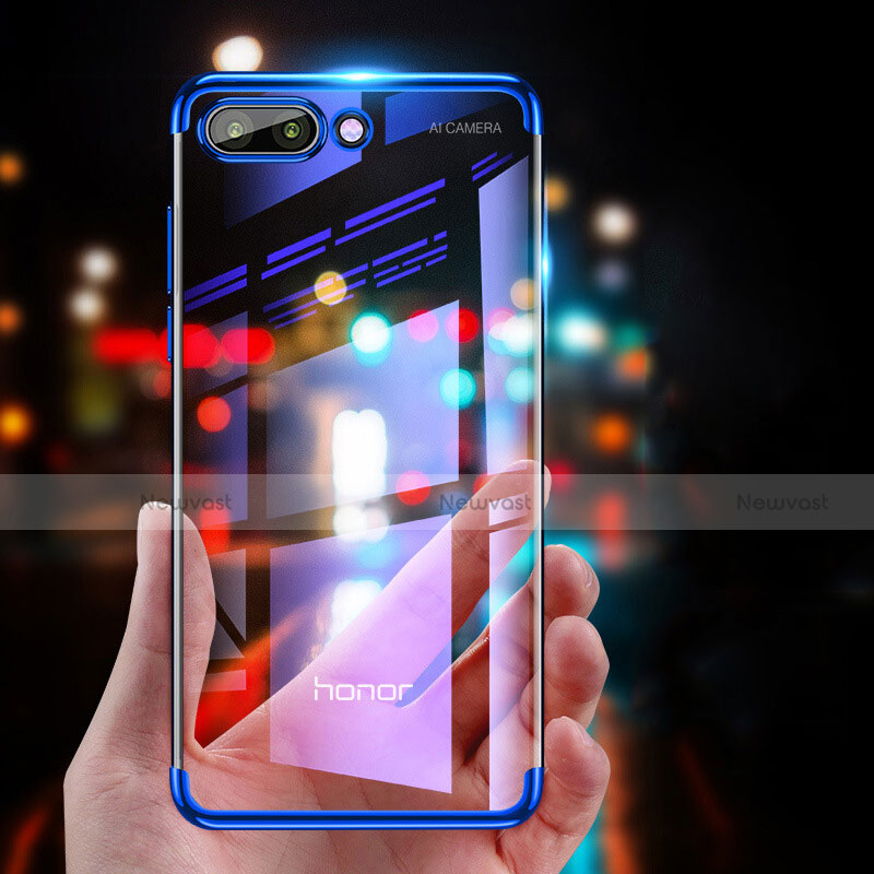Ultra-thin Transparent TPU Soft Case T06 for Huawei Honor 10 Blue