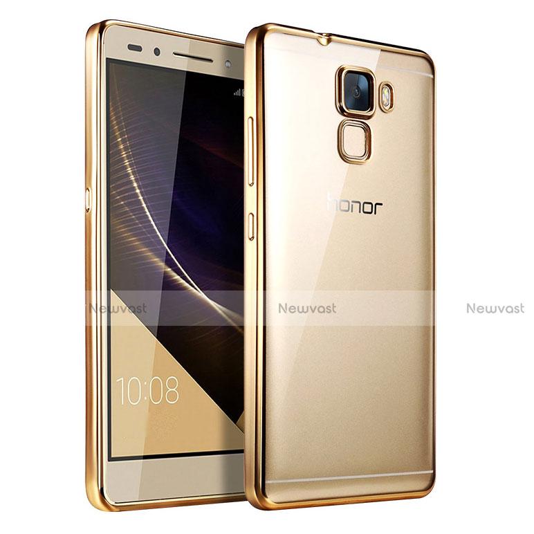 Ultra-thin Transparent TPU Soft Case T06 for Huawei Honor 7 Dual SIM Gold