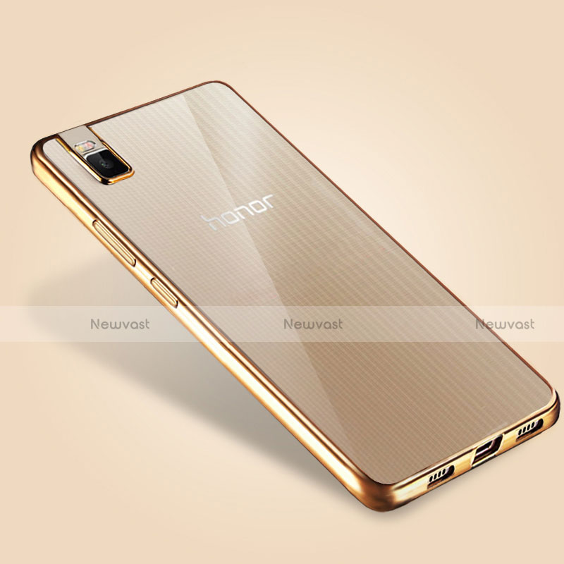 Ultra-thin Transparent TPU Soft Case T06 for Huawei Honor 7i shot X Gold