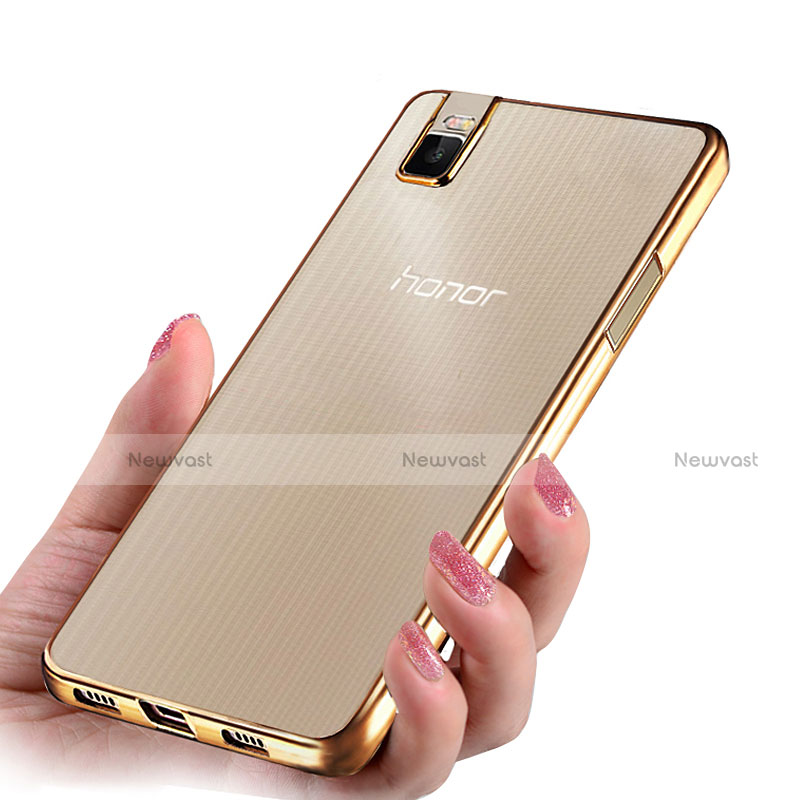 Ultra-thin Transparent TPU Soft Case T06 for Huawei Honor 7i shot X Gold
