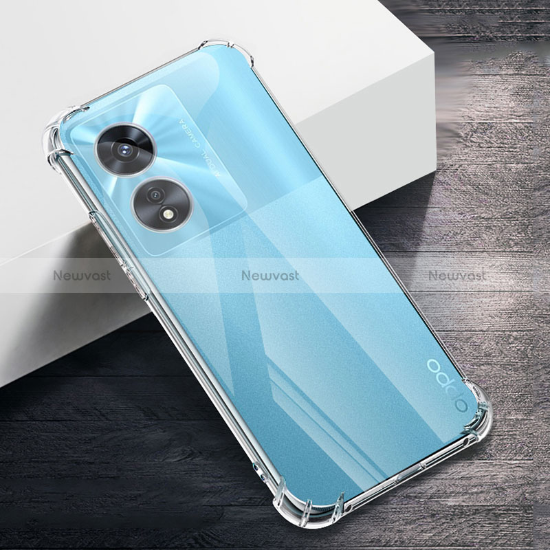 Ultra-thin Transparent TPU Soft Case T06 for Oppo A58x 5G Clear