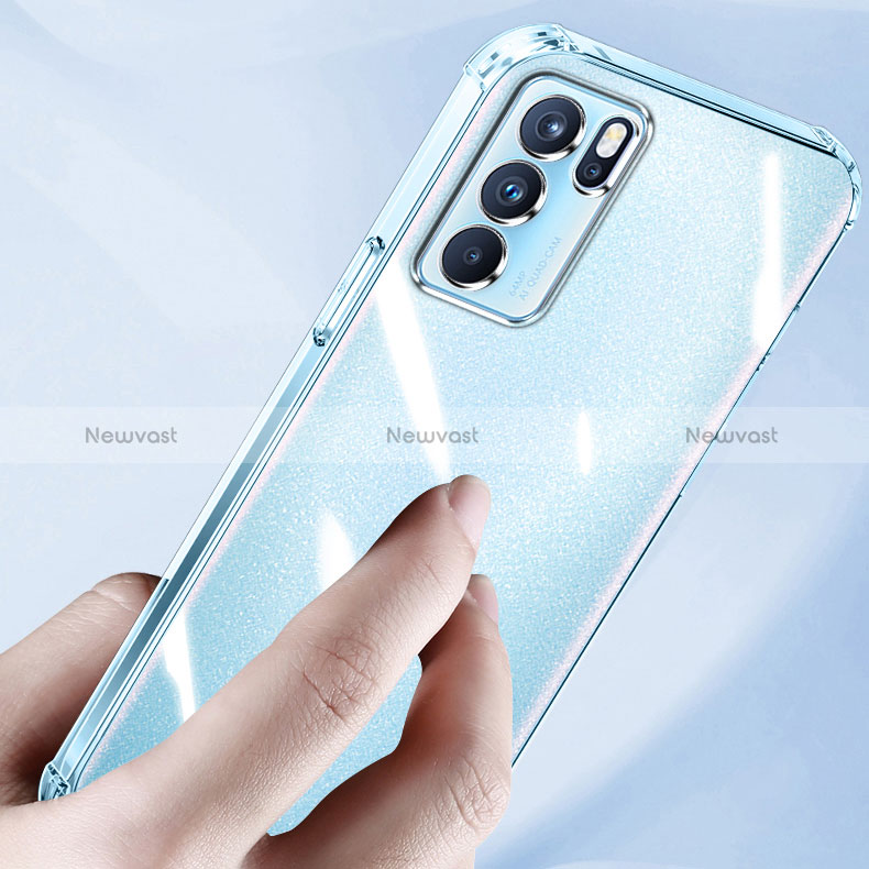 Ultra-thin Transparent TPU Soft Case T06 for Oppo Reno6 5G Clear