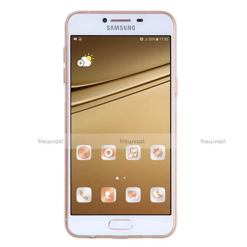 Ultra-thin Transparent TPU Soft Case T06 for Samsung Galaxy C5 SM-C5000 Gold