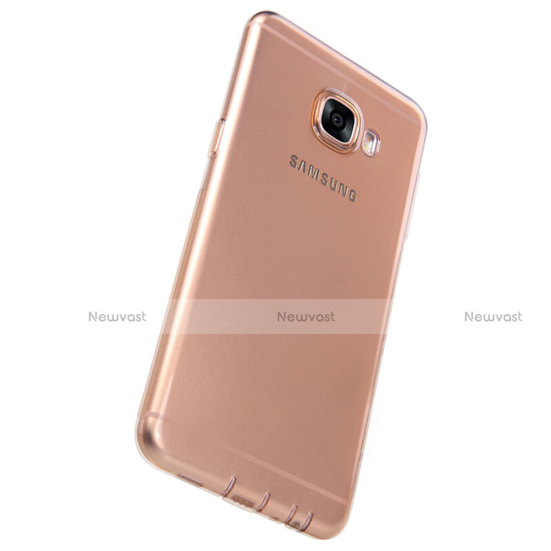 Ultra-thin Transparent TPU Soft Case T06 for Samsung Galaxy C5 SM-C5000 Gold
