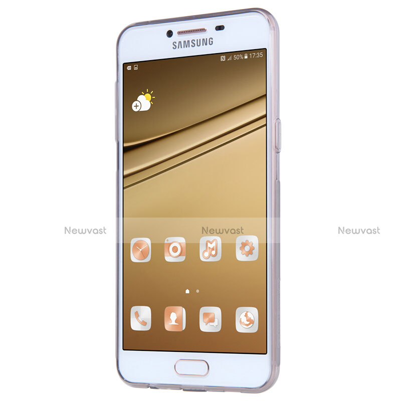 Ultra-thin Transparent TPU Soft Case T06 for Samsung Galaxy C7 SM-C7000 Gray