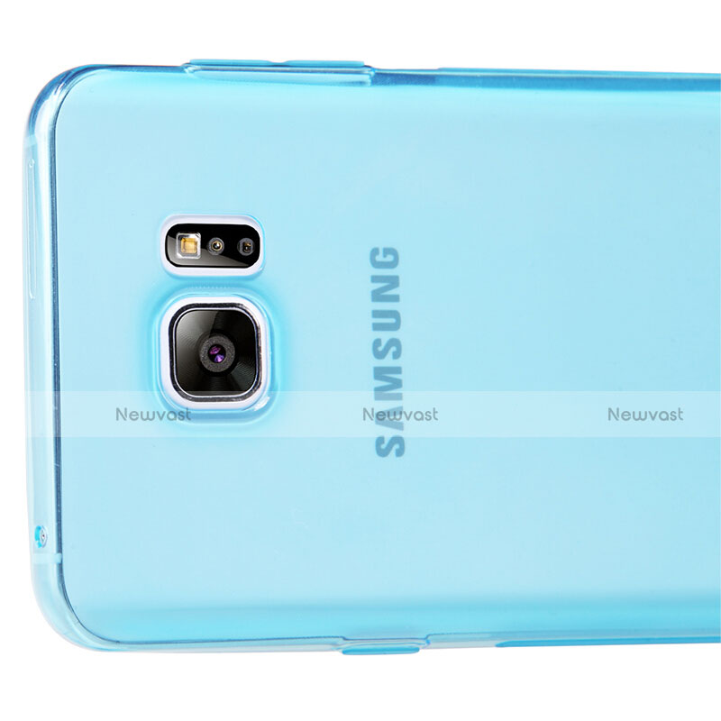 Ultra-thin Transparent TPU Soft Case T06 for Samsung Galaxy Note 5 N9200 N920 N920F Blue