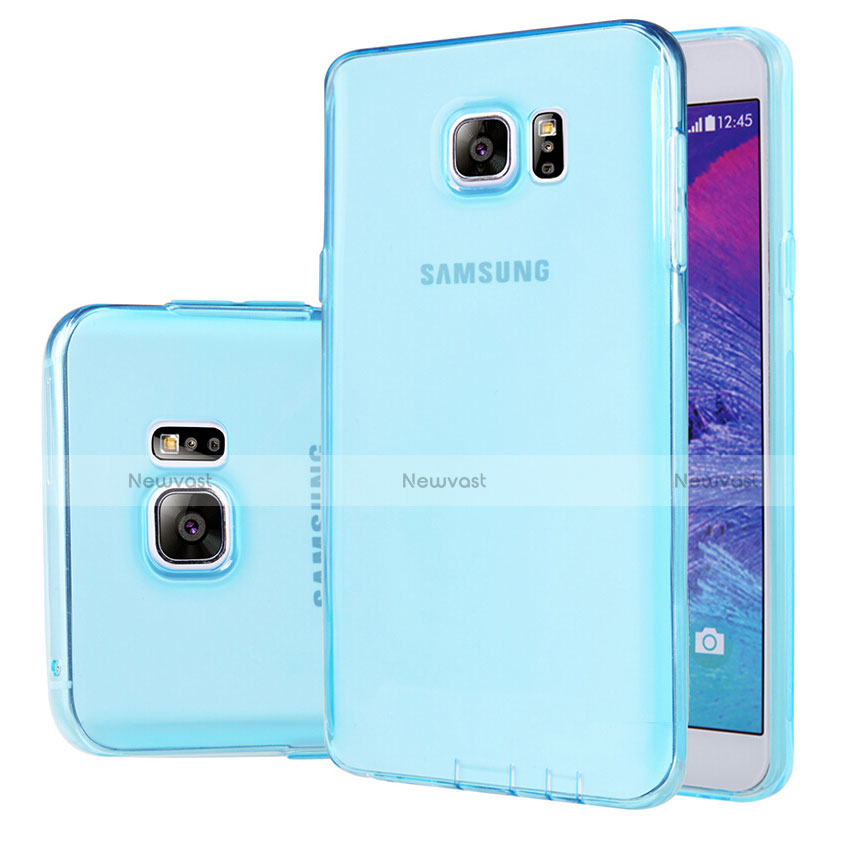 Ultra-thin Transparent TPU Soft Case T06 for Samsung Galaxy Note 5 N9200 N920 N920F Blue