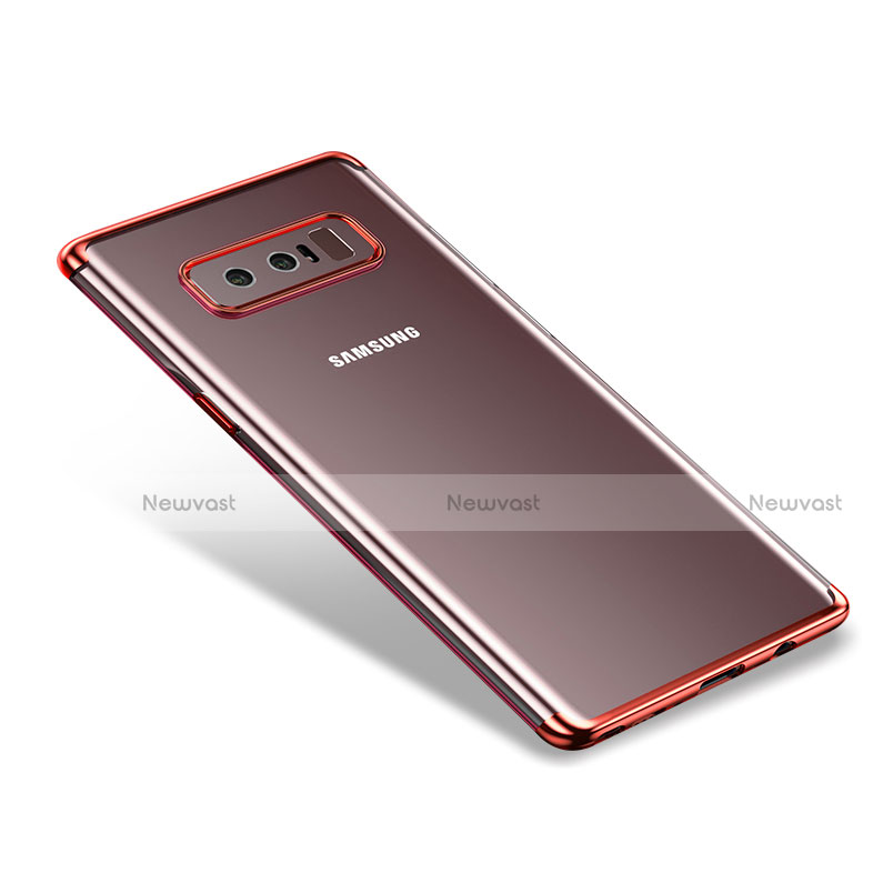 Ultra-thin Transparent TPU Soft Case T06 for Samsung Galaxy Note 8 Red