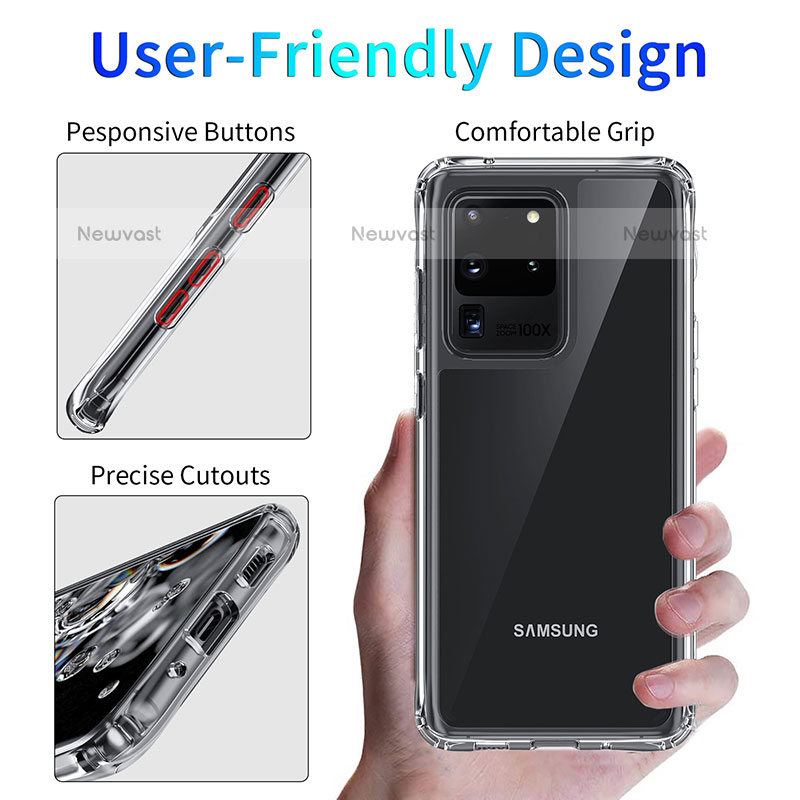 Ultra-thin Transparent TPU Soft Case T06 for Samsung Galaxy S20 Ultra 5G Clear