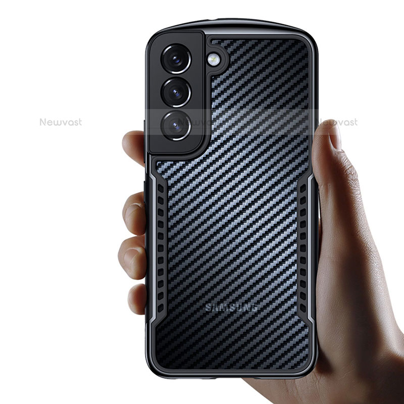Ultra-thin Transparent TPU Soft Case T06 for Samsung Galaxy S22 Plus 5G Black