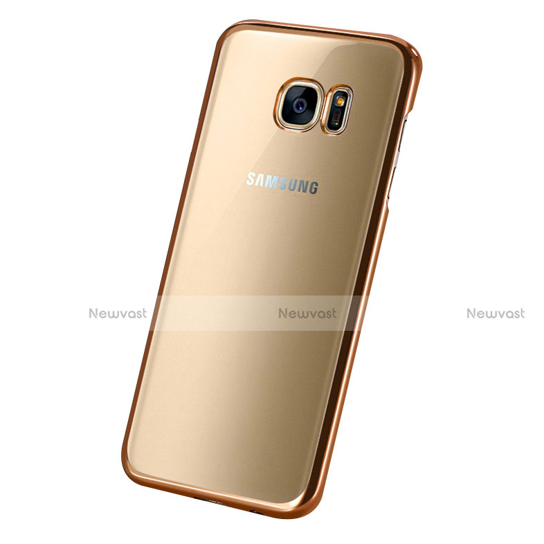 Ultra-thin Transparent TPU Soft Case T06 for Samsung Galaxy S7 Edge G935F Gold