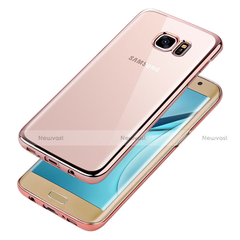 Ultra-thin Transparent TPU Soft Case T06 for Samsung Galaxy S7 Edge G935F Rose Gold