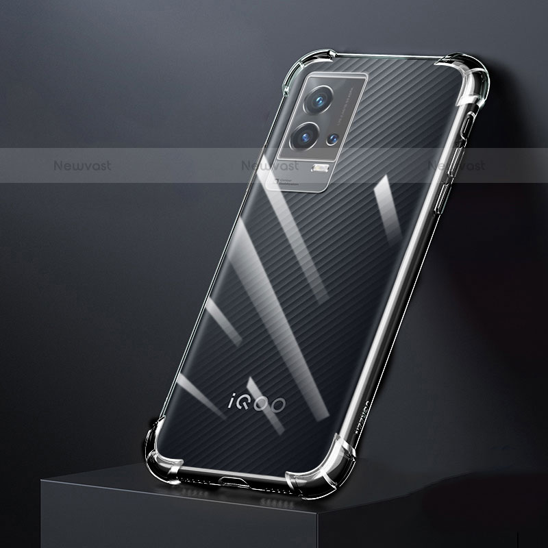 Ultra-thin Transparent TPU Soft Case T06 for Vivo iQOO 8 5G Clear