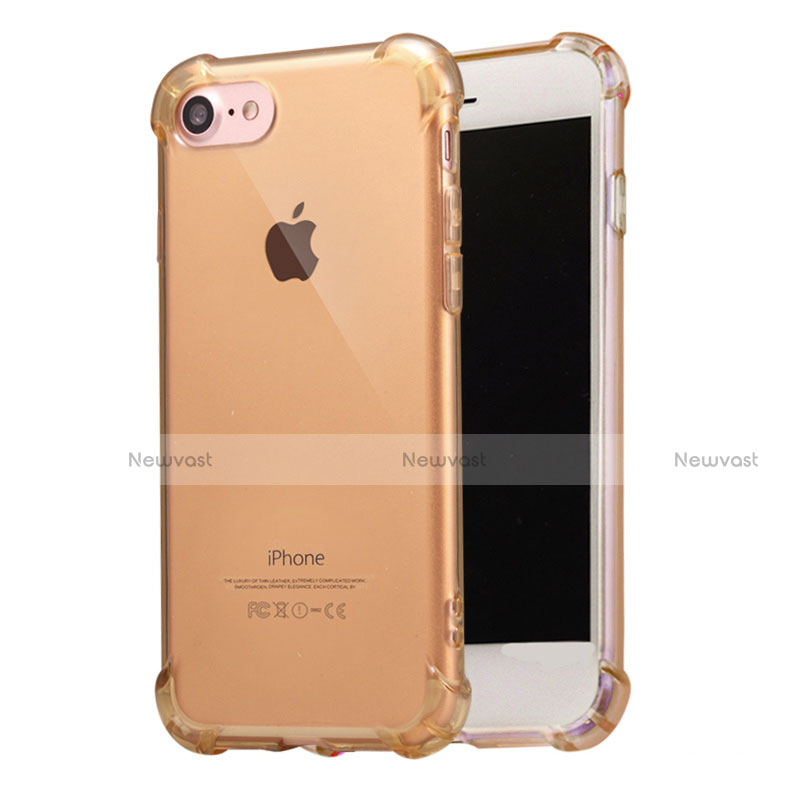 Ultra-thin Transparent TPU Soft Case T07 for Apple iPhone 8 Gold