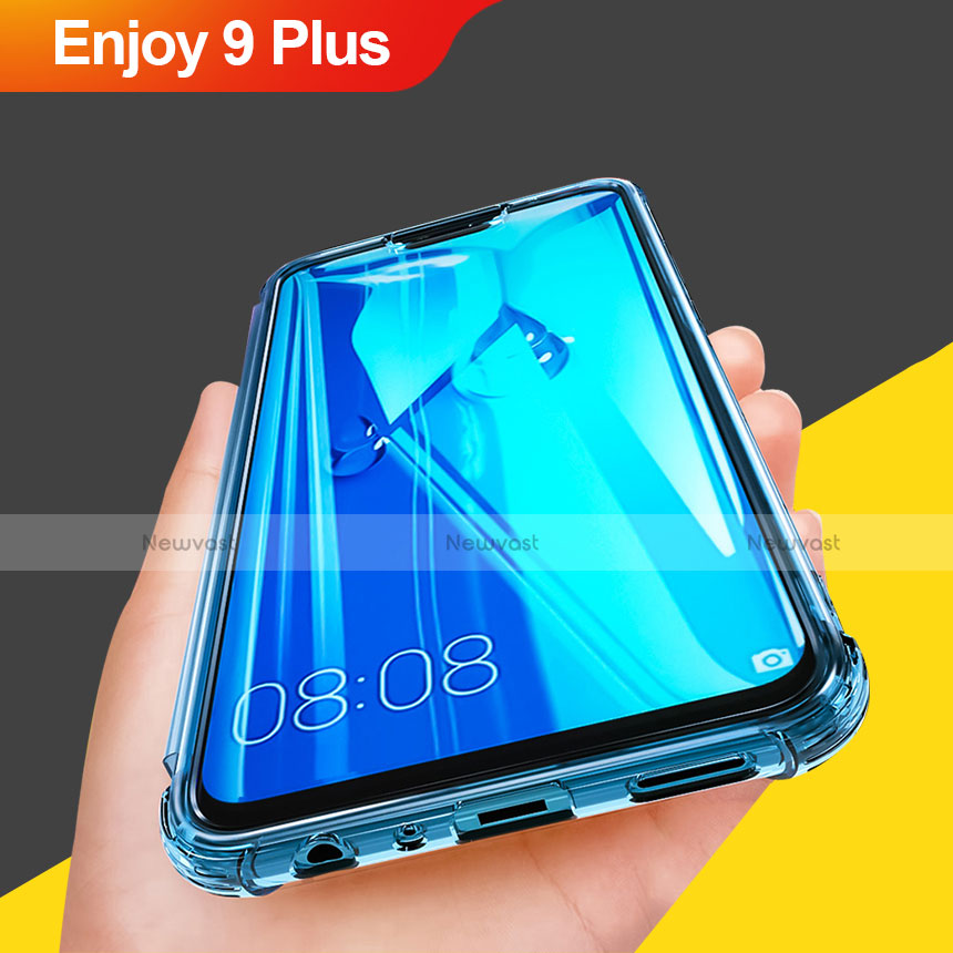 Ultra-thin Transparent TPU Soft Case T07 for Huawei Enjoy 9 Plus Sky Blue
