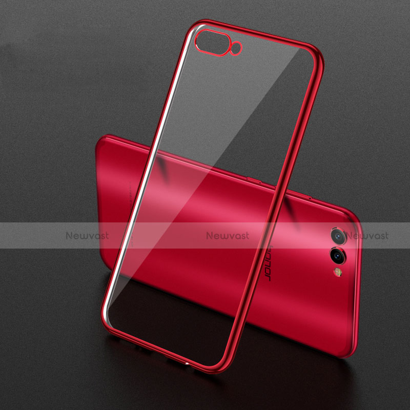 Ultra-thin Transparent TPU Soft Case T07 for Huawei Honor V10 Red
