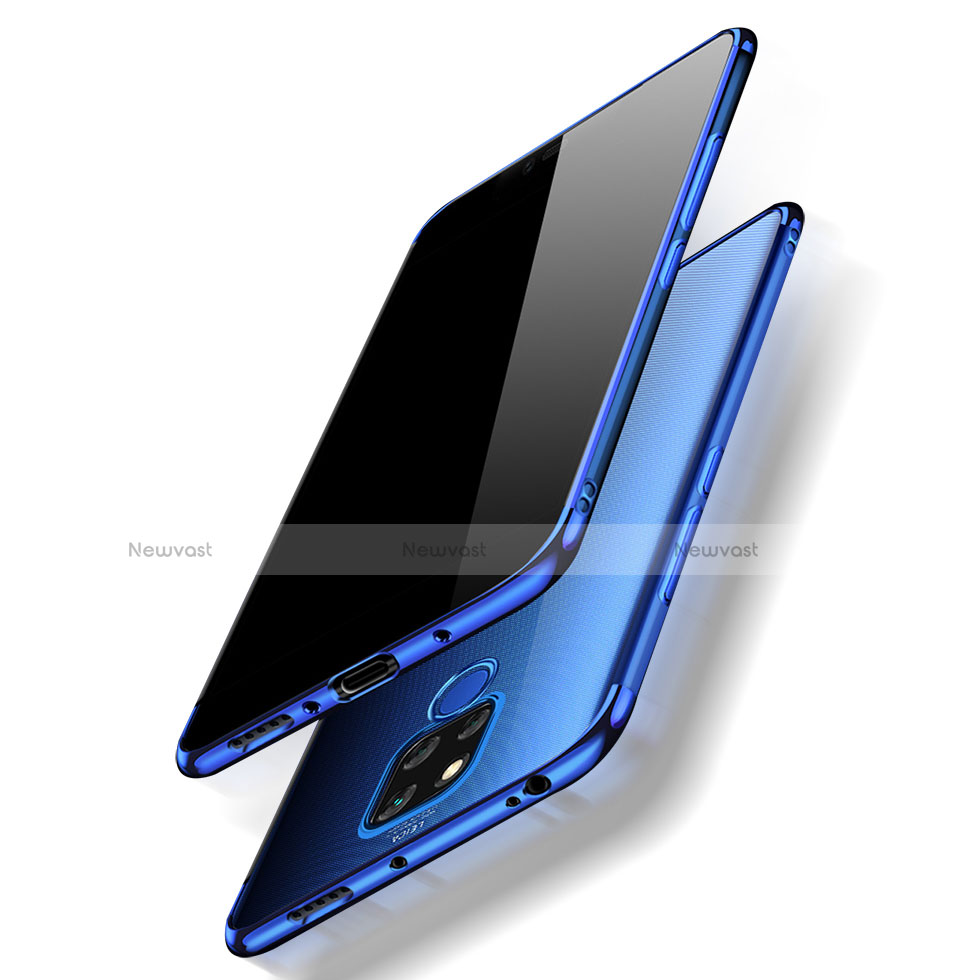 Ultra-thin Transparent TPU Soft Case T07 for Huawei Mate 20 X 5G Blue