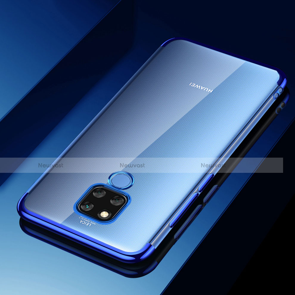 Ultra-thin Transparent TPU Soft Case T07 for Huawei Mate 20 X 5G Blue
