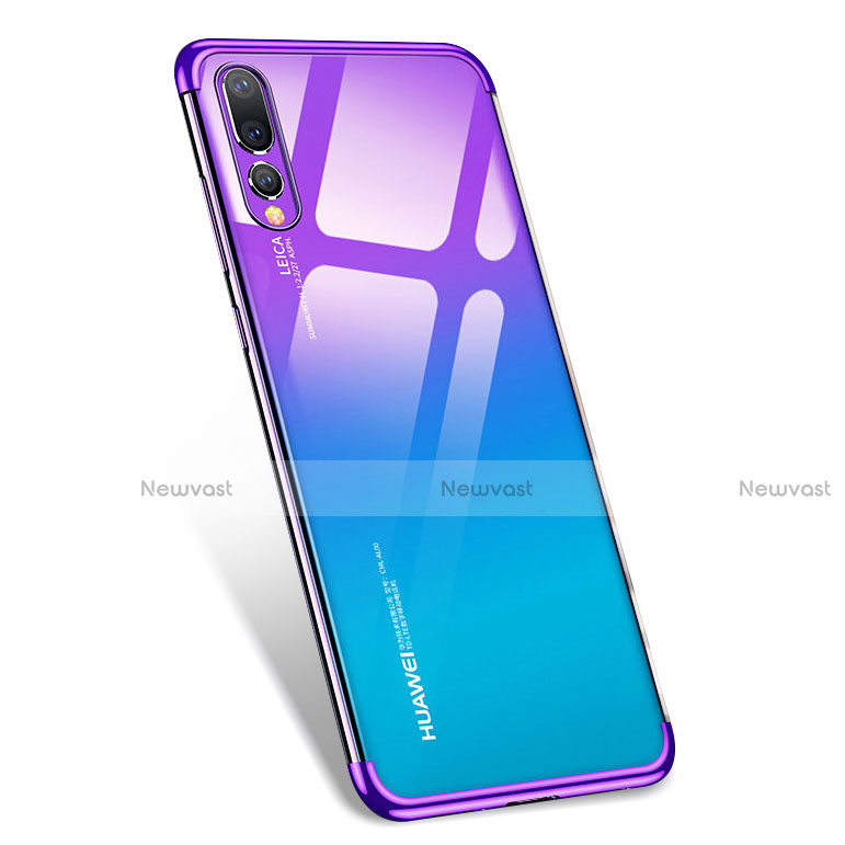 Ultra-thin Transparent TPU Soft Case T07 for Huawei P20 Pro Purple