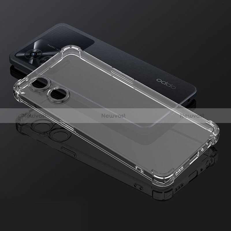 Ultra-thin Transparent TPU Soft Case T07 for Oppo A58x 5G Clear