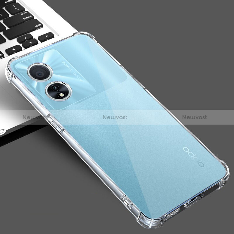 Ultra-thin Transparent TPU Soft Case T07 for Oppo A58x 5G Clear