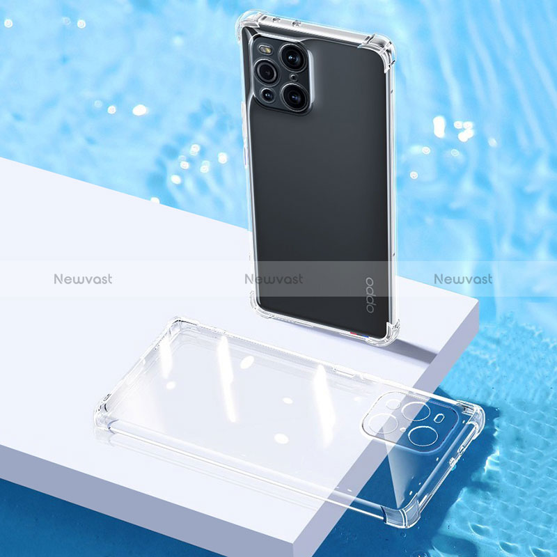 Ultra-thin Transparent TPU Soft Case T07 for Oppo Find X3 5G Clear