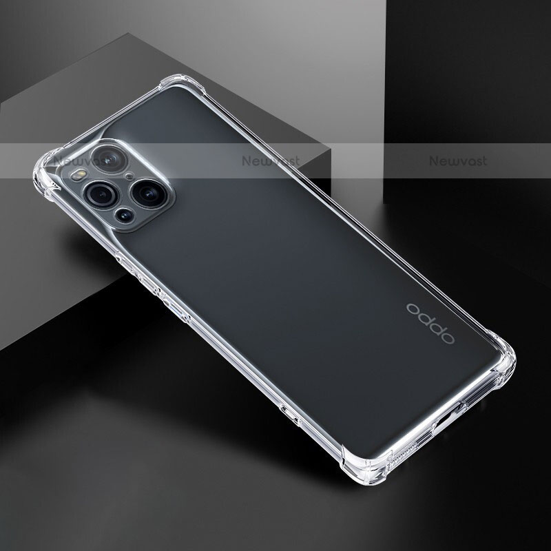 Ultra-thin Transparent TPU Soft Case T07 for Oppo Find X3 Pro 5G Clear