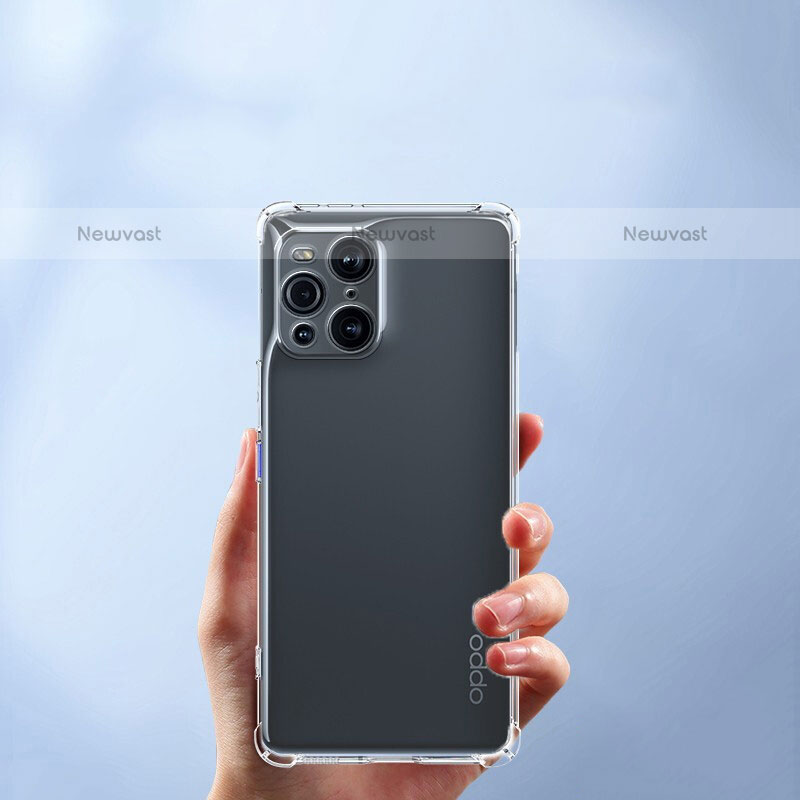 Ultra-thin Transparent TPU Soft Case T07 for Oppo Find X3 Pro 5G Clear