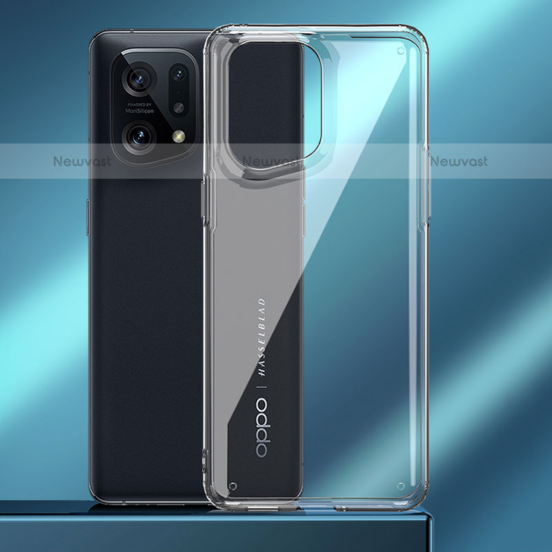 Ultra-thin Transparent TPU Soft Case T07 for Oppo Find X5 Pro 5G Clear