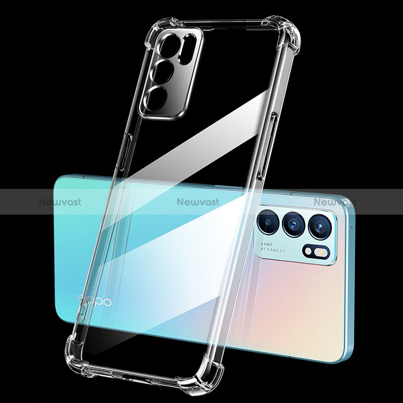 Ultra-thin Transparent TPU Soft Case T07 for Oppo Reno6 5G Clear