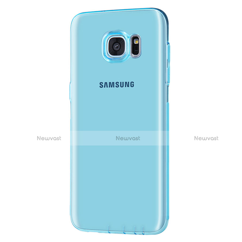 Ultra-thin Transparent TPU Soft Case T07 for Samsung Galaxy S7 Edge G935F Blue